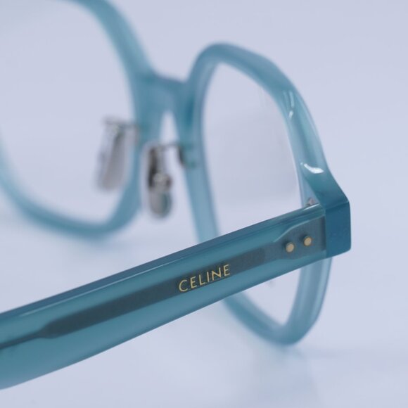 🕶️ New Celine CL50142F 093 Eyeglasses - Shiny Lime Transparent Frame - Picture 7 of 10